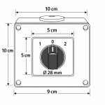 Selector Conmutador 1-0-2 20A 3P con Caja | 500V AC/DC IP66 - Imagen 2