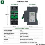 Interruptor Automático DC 20A 550V 2P Bipolar | SL7N-63 Suntree - Imagen 3