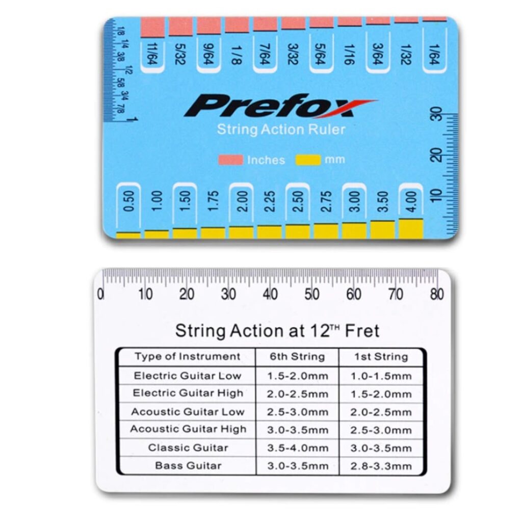 Precisions - Regla De Acción De Cuerda Multifuncional Para Guitarra Y