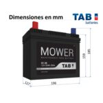 Batería Tab U1-25 12v 25ah 12n24-4 Tractor Cortador De Pasto - Imagen 2