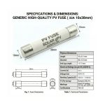 Fusibles Cilíndricos Solares 10x38mm 500V DC | Serie gPV - Imagen 4