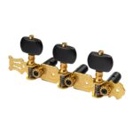 Otra vista en ángulo del Clavijero Alice AO-020V3P para guitarra clásica, mostrando la estructura robusta y los botones negros de afinación