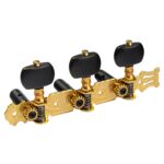 Vista en ángulo del Clavijero Alice AO-020V3P para guitarra clásica, destacando el diseño detallado y los engranajes dorados