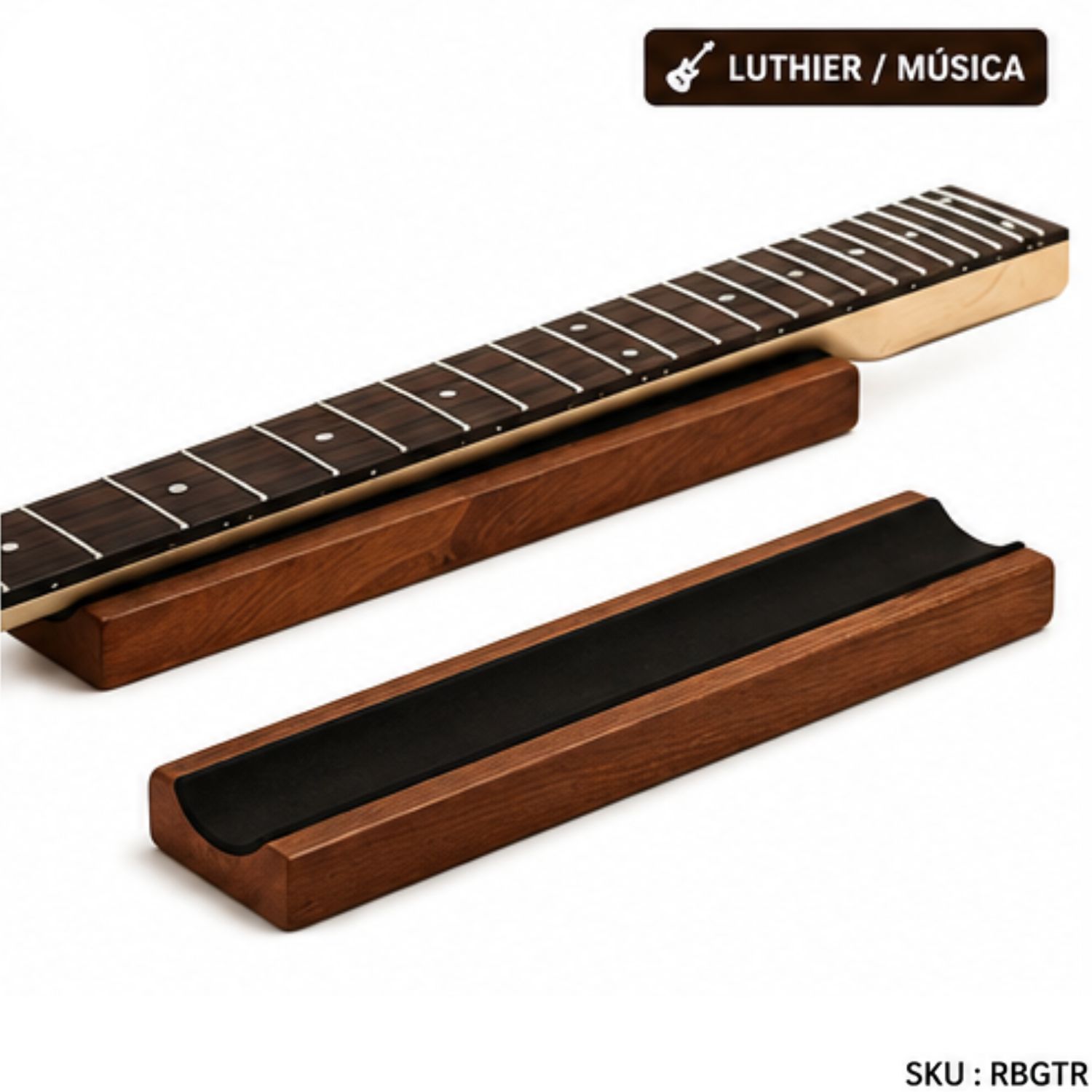Foto 1 RBGTR Soporte Reposa Mastil Madera Luthier Para Bajo Y Guitarra - Imagen 1