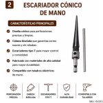 Escariador Cónico de Mano Luthier y Carpintería 3-13mm | EX313 - Imagen 2