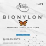 Set de Cuerdas Sonatina Guitarra Clásica Bionylon Doble Plata E-432.A T.Alta