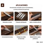 Kit Luthier 11 Piezas Mantenimiento Trastes Guitarra y Bajo | Kit11 - Imagen 6