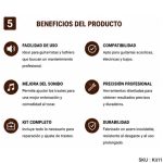 Kit Luthier 11 Piezas Mantenimiento Trastes Guitarra y Bajo | Kit11 - Imagen 7