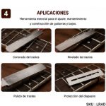 Lima Radian Para Coronar Trastes Luthier Con Protectores - Imagen 4