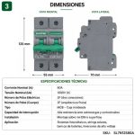 Interruptor Automático DC 80A 1000V 2P Bipolar | SL7N-125DC Suntree - Imagen 3