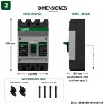 Interruptor Automático Caja Moldeada MCCB DC 125A 1500V 3P | Suntree - Imagen 3