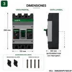 Interruptor Automático Caja Moldeada MCCB DC 160A 1500V 3P | Suntree - Imagen 3