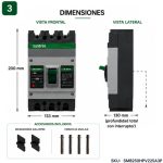 Interruptor Automático Caja Moldeada MCCB DC 225A 1500V 3P | Suntree - Imagen 3