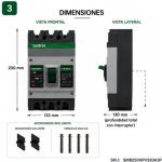 Interruptor Automático Caja Moldeada MCCB DC 320A 1500V 3P | Suntree - Imagen 3