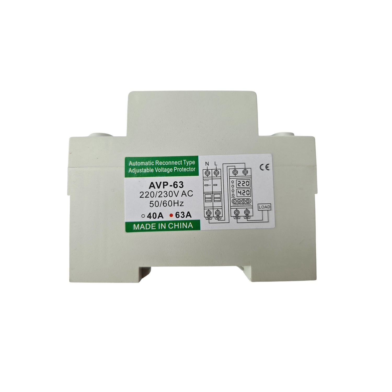 avp-63-2-a7433341-e57f-4a1b-a3bc-91305f9c6f8d Avp-63 Relé Protección Sobre Bajo Voltaje Sobre Cte.220v 63a - Imagen 7