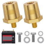 Adaptador borne batería bronce M6 positivo y negativo - Imagen 3