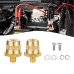 Adaptador borne batería bronce M6 positivo y negativo - Imagen 6