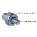 Adaptador borne batería plomo M8 positivo y negativo - Imagen 3