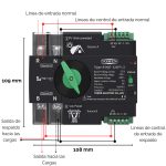 ATS Interruptor Transferencia Automática TOQ7-63PV/2 Riel DIN Red-Solar | Tomzn - Imagen 2