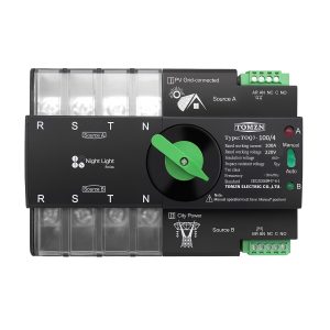 ATS Interruptor Transferencia Automática TOQ7100PV/4 100A Solar-Red Tomzn
