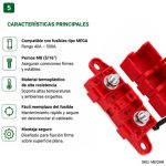 Portafusible MEGA ROJO – Alta Corriente | 12/24/36/48 Vdc - Imagen 5