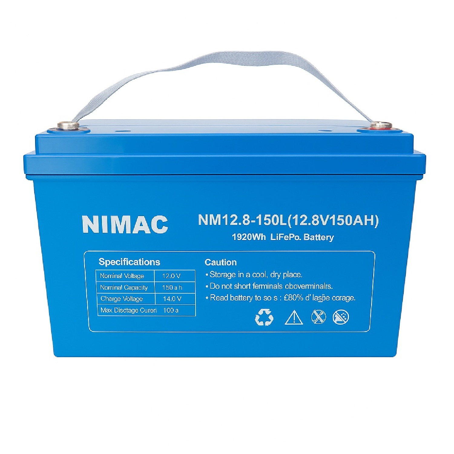 LIT150AH12V Batería de Litio Nimac 12.8V 150Ah NM12.8-150L LiFePO₄ | Más de 6000 ciclos y BMS inteligente - Imagen 1