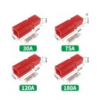 Conector Tipo Anderson 30A Unipolar Rojo Negro Par - Imagen 8