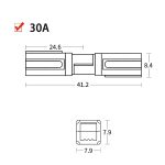 Conector Tipo Anderson 30A Unipolar Verde DC - Imagen 2