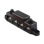 Bloque de Distribución de Energía (Bus Bar) 250A 12V-48V - 4 Pernos M8 con Cubierta Negra - Imagen 3