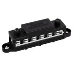 Bloque de Distribución de Energía (Bus Bar) 275A 12V-48V - 6 Pernos M8 con Cubierta Negra - Imagen 2