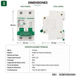 Interruptor Automático DC 80A 550V 2P Bipolar SCB8-125DC | Suntree - Imagen 3