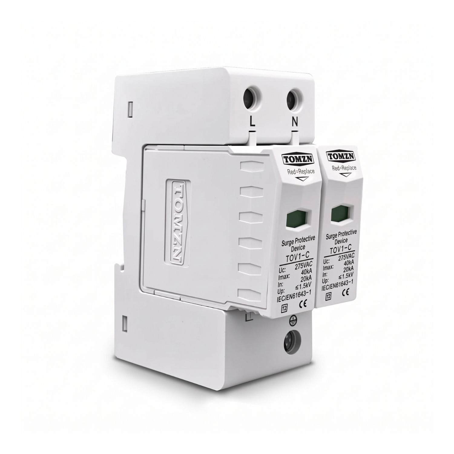 Foto 1 275VAC Supresor Sobretensión (SPD) TOMZN 275Ac 2P TOV1-C - Imagen 1