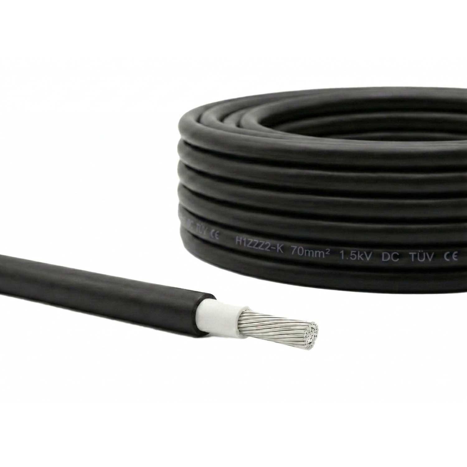 Foto 2 H1Z 70mm² Negro Cable H1Z2Z2-K Batería 70mm² 1.5KV | Negro por Metro - Imagen 1