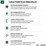 Interruptor Automático DC 100A 1000V Bipolar | TOB1Z-125 TOMZN - Imagen 2
