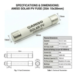 Fusible Solar 10×38 20A 1000Vdc OANISO - Imagen 3