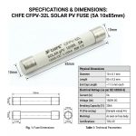 Fusible Fotovoltaico 10×85 5A 1500V FCHFE - Imagen 3