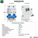 Interruptor Automático DC 100A 1000V Bipolar | TOB1Z-125 TOMZN - Imagen 3