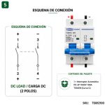 Interruptor Automático DC 100A 1000V Bipolar | TOB1Z-125 TOMZN - Imagen 5
