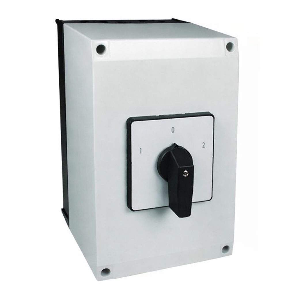 Selector Conmutador 1-0-2 63A 3P con Caja | 500V AC/DC IP66 - Yemin