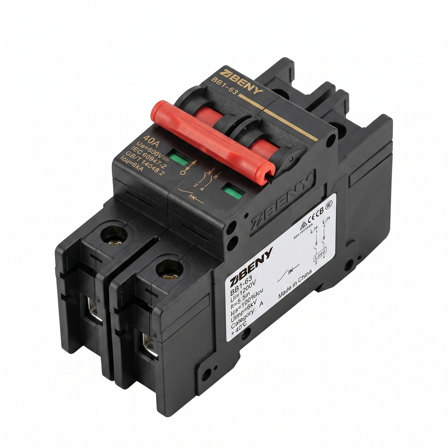 Automatico DC 40A ZJBENY Automático DC 2P 40A | ZJBENY - Imagen 1