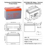 Batería GEL 100Ah 12V Ciclo Profundo Felicity Solar | G12V100AH - Imagen 3