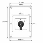 Selector Conmutador 1-0-2 63A 3P con Caja | 500V AC/DC IP66 - Imagen 2