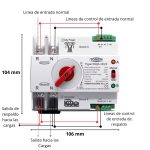 Switch ATS Transferencia Autom 63A 2P Riel Din | Red-generador - Imagen 2