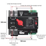 ATS Interruptor Transferencia Automática TOQ7 Riel DIN Red-Generador | Tomzn - Imagen 2