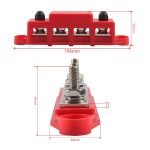 Bloque de Distribución de Energía (Bus Bar) 400A 12V-48V - 6 Pernos M8 con Cubierta Roja - Imagen 2