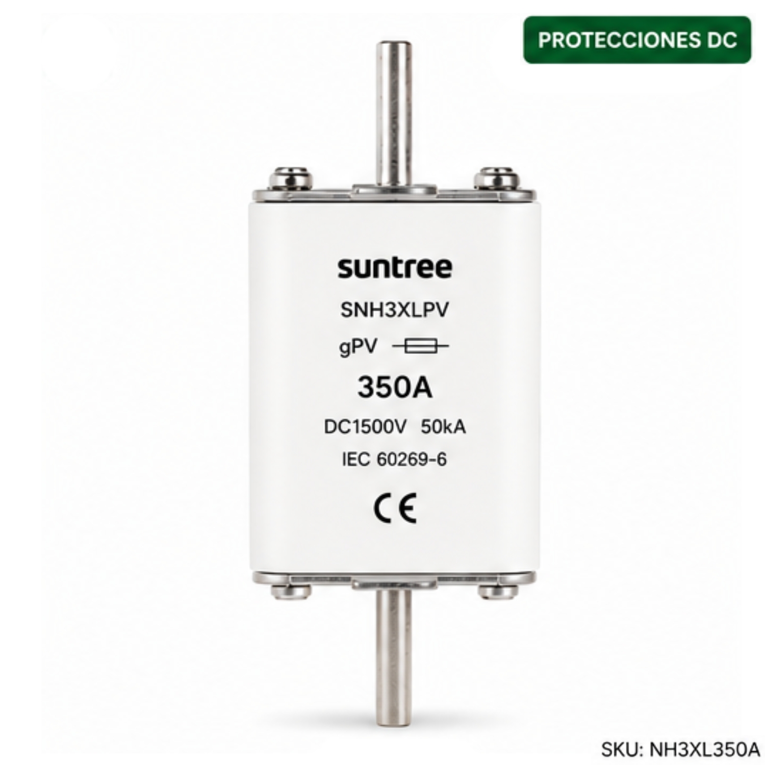 Foto 1 NH3 1500Vdc 350A Fusible Fotovoltaico gPV NH3 1500VDC 50kA 350A | Suntree - Imagen 1