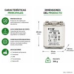 Fusible NH aR 250A 690V AC Alta Velocidad | EATON 170M3416 - Imagen 2
