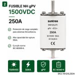 Fusible Fotovoltaico gPV NH2 1500VDC 50kA 250A | Suntree - Imagen 2