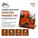 Cuerdas Violín Sonatina Premier 390 Aluminio Pulido 4/4 - Imagen 2