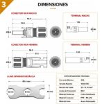 Kit Profesional 5 Pares MC4 Rojos + 2 Llaves Spanner Metálicas - Imagen 3